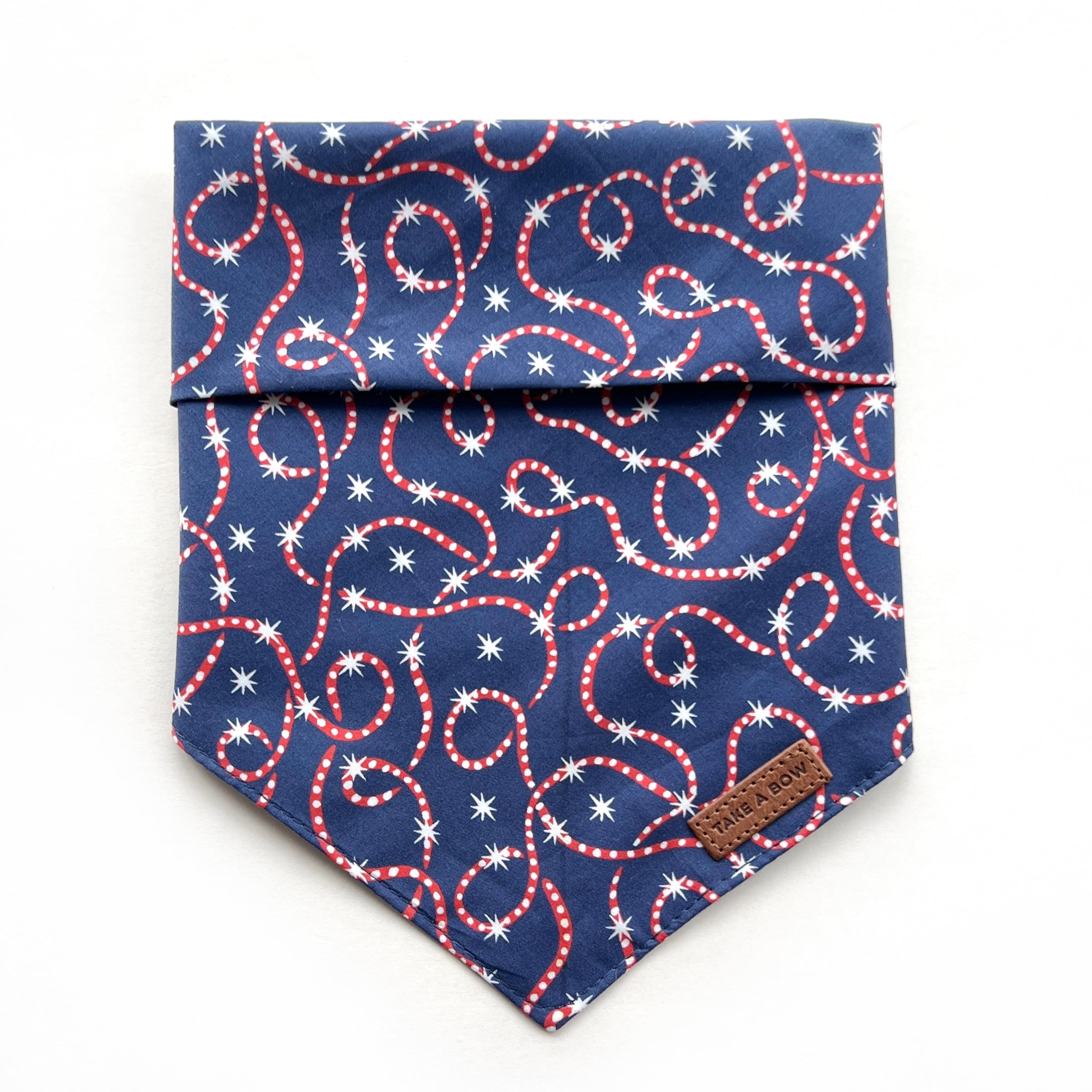 CANDYCANE SWIRLS - Classic Tie-On Bandana Large // READY TO SHIP
