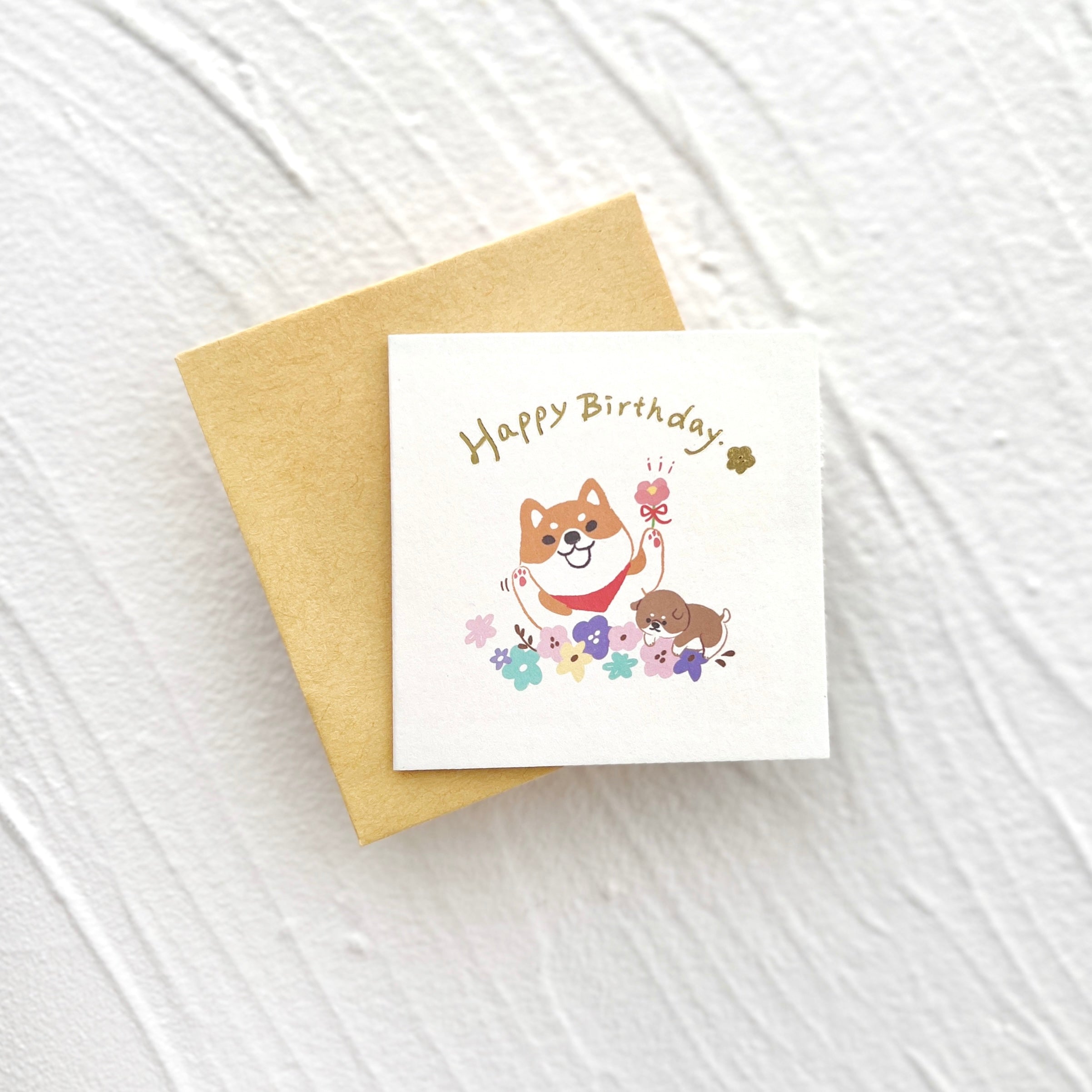 FLOWER SHIBA // GREETING CARD