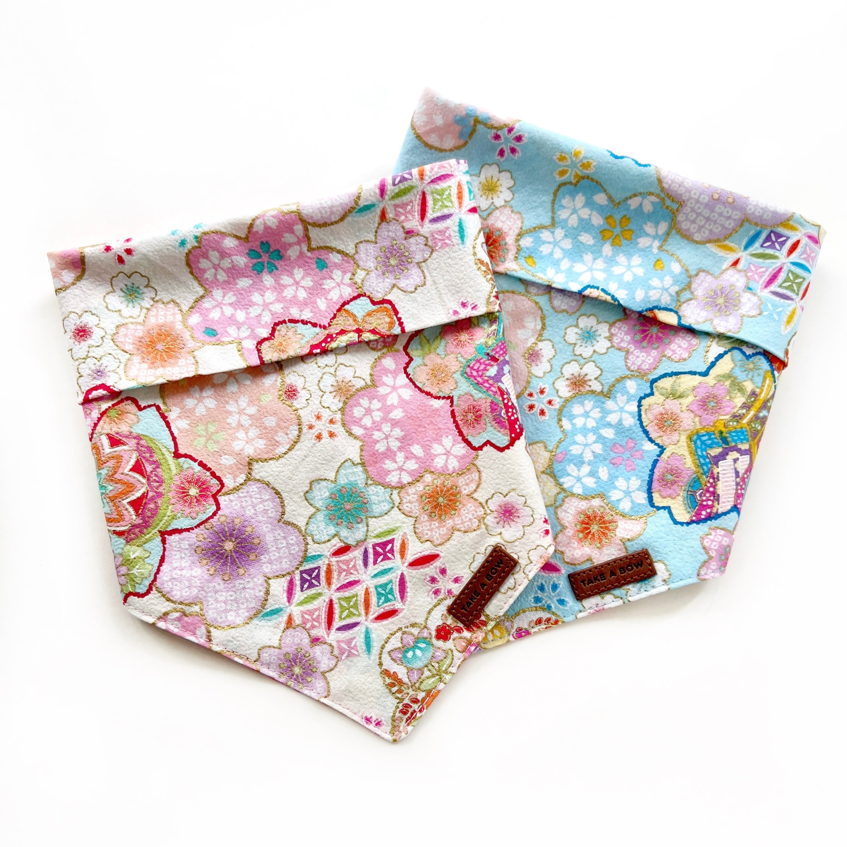 NIJI RAINBOW BLUE - Classic Tie-On Bandana Large // READY TO SHIP