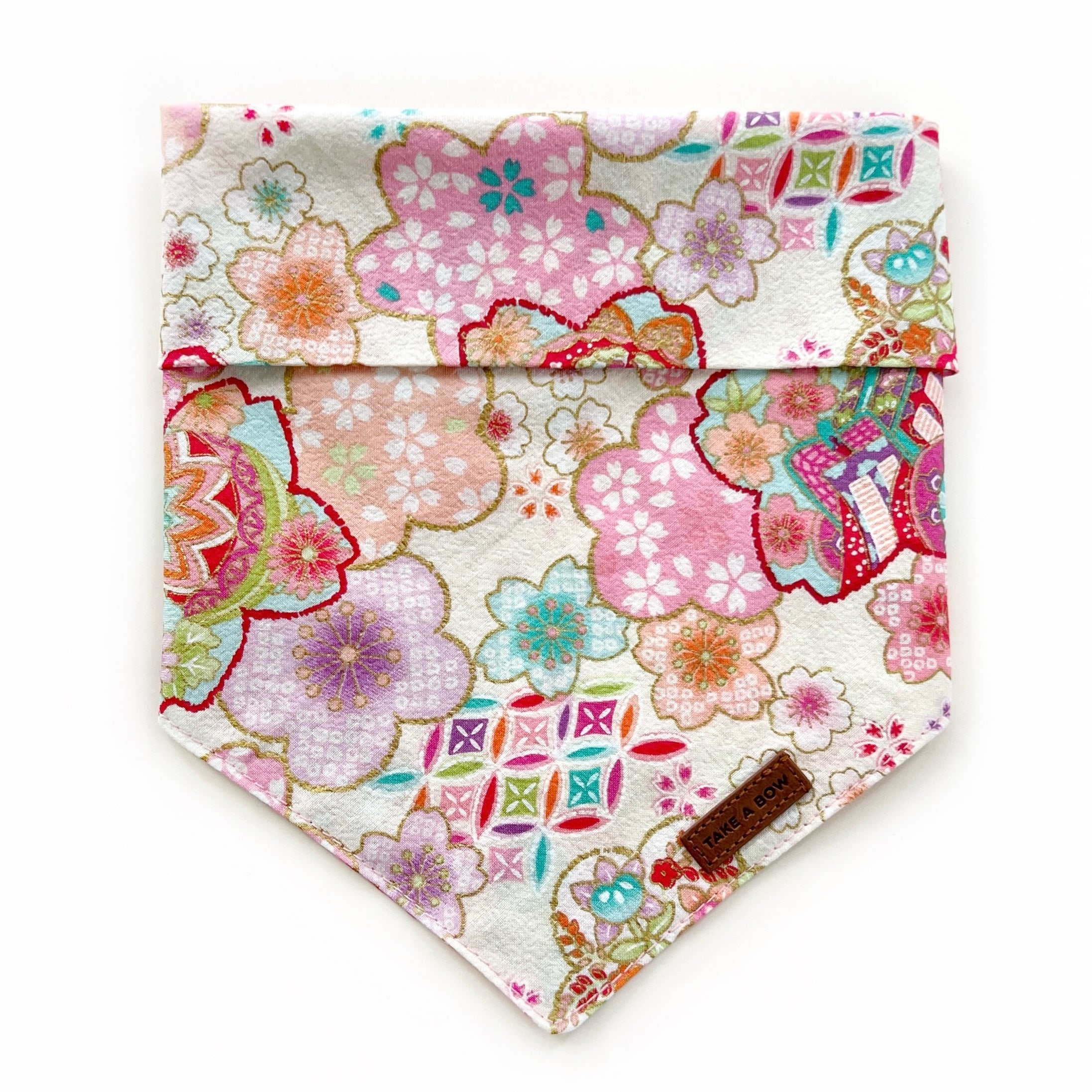 NIJI RAINBOW PINK - Classic Tie-On Bandana Large // READY TO SHIP