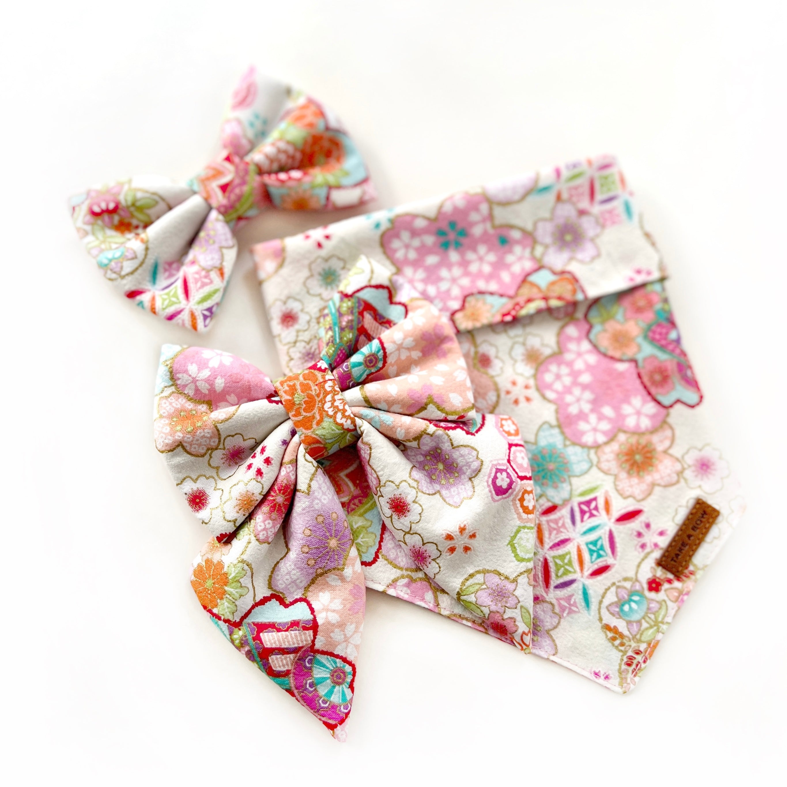 NIJI RAINBOW PINK - Classic Tie-On Bandana Large // READY TO SHIP