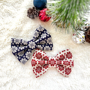 KNITTED SNOW RED - SAILOR BOW