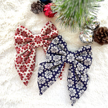 KNITTED SNOW RED - SAILOR BOW