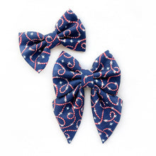 CANDYCANE SWIRLS - Sailor Bow Large // READY TO SHIP