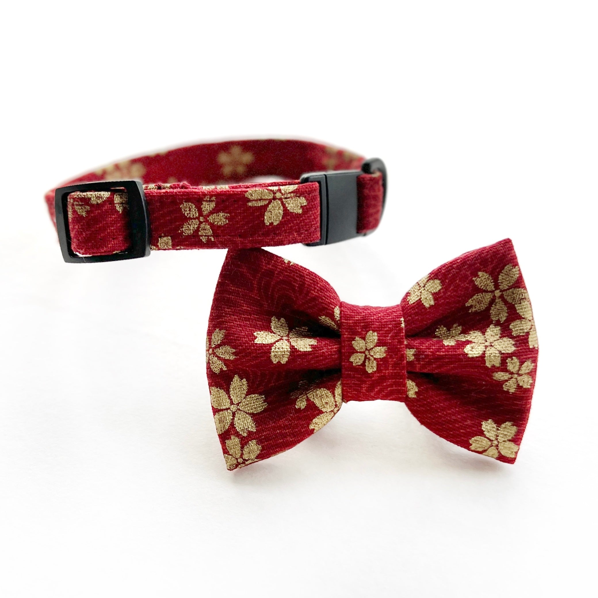 KIMONO RED - CAT COLLAR