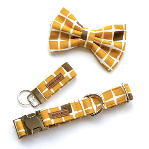 TILES TURMERIC - Dog Collar 2cm Standard // READY TO SHIP