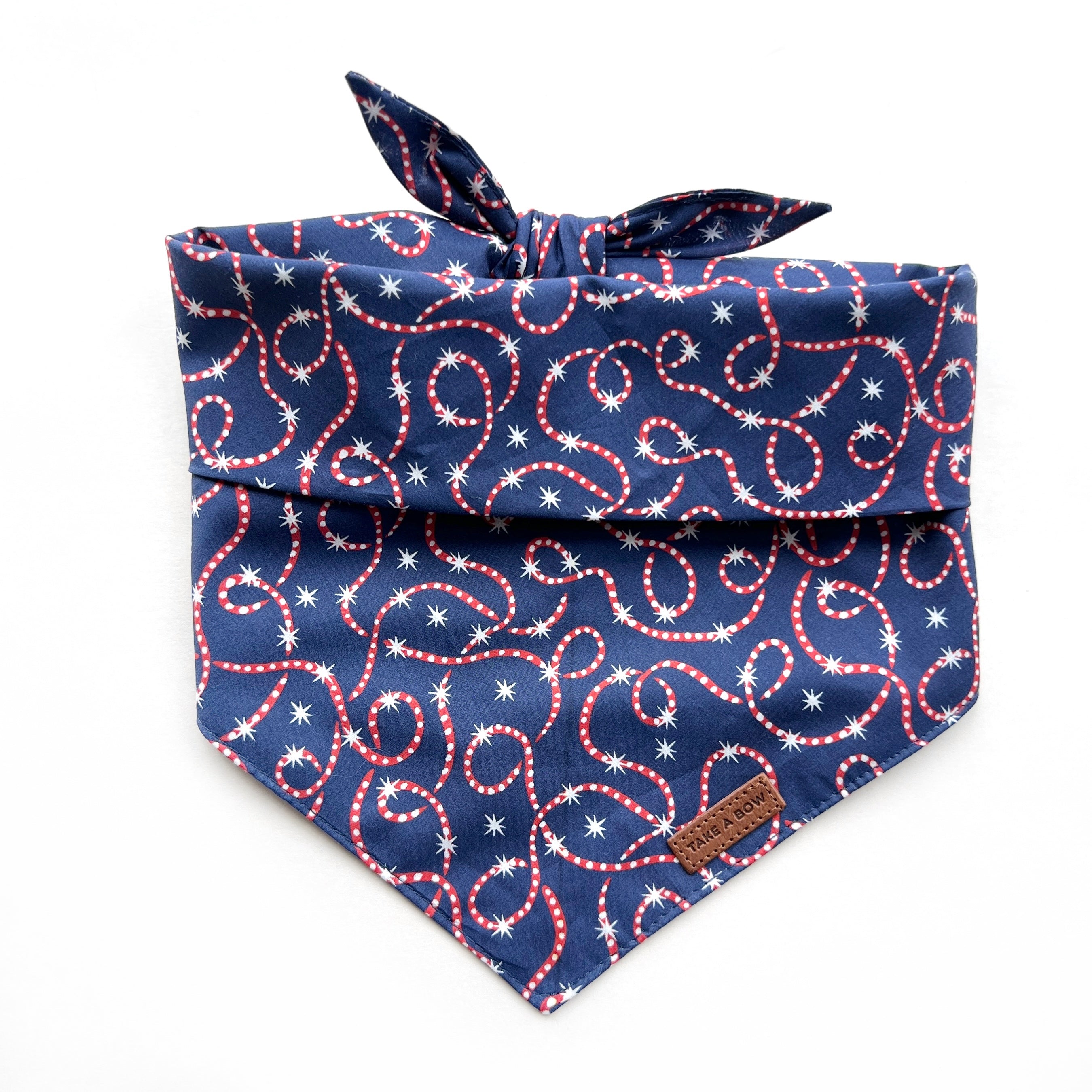 CANDYCANE SWIRLS - Classic Tie-On Bandana Large // READY TO SHIP