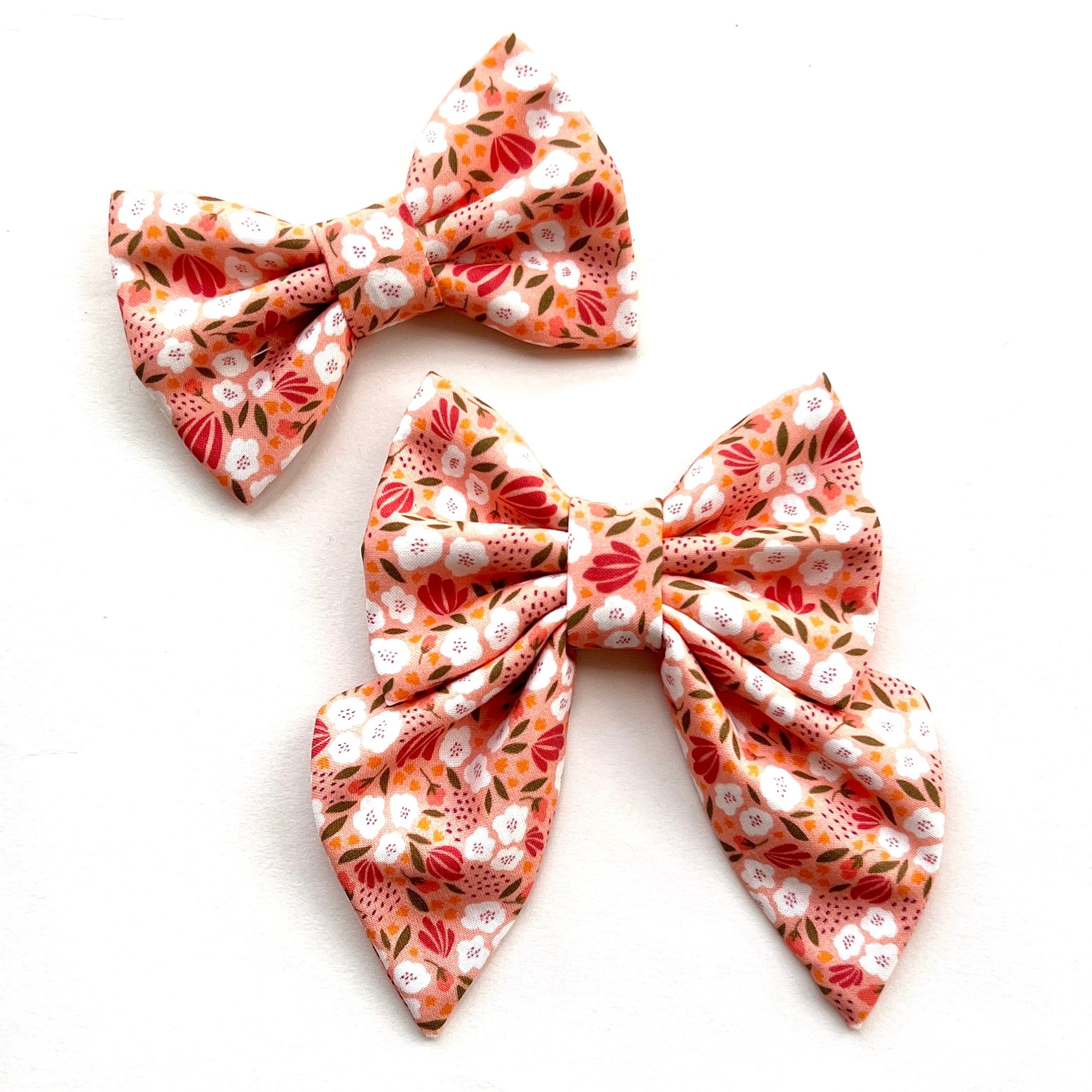 PEACH CAMELLIA - Sailor Bow Large // READY TO SHIP