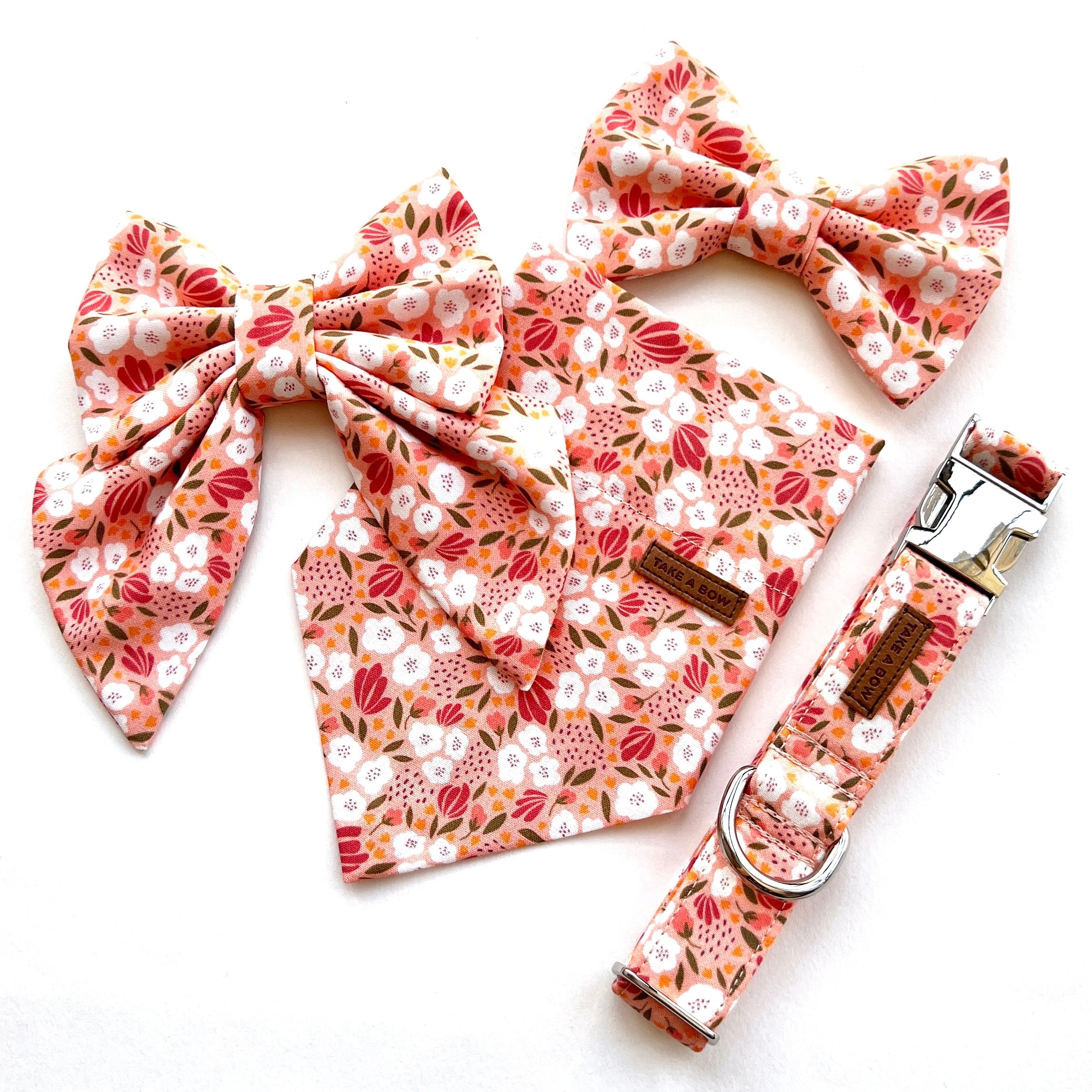 PEACH CAMELLIA - Sailor Bow Large // READY TO SHIP