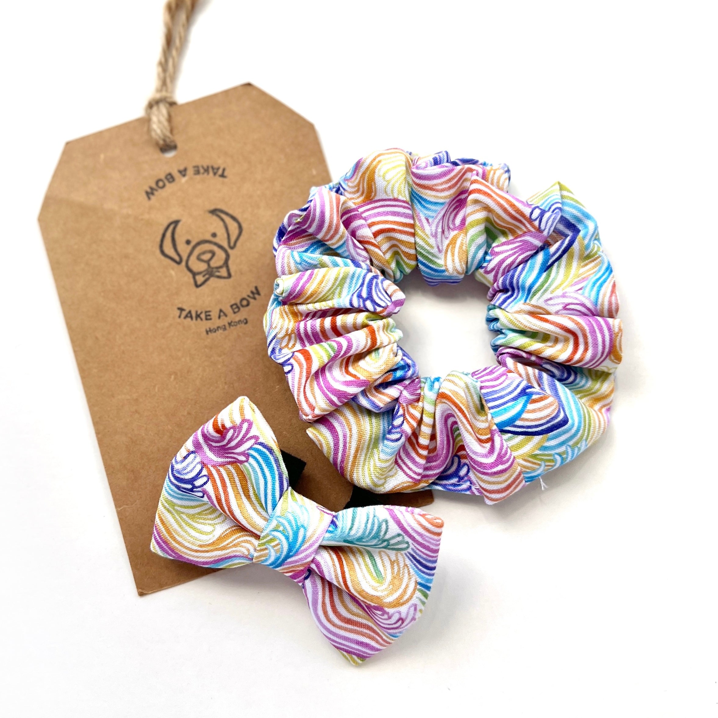 RAINBOW WAVES - SCRUNCHIE