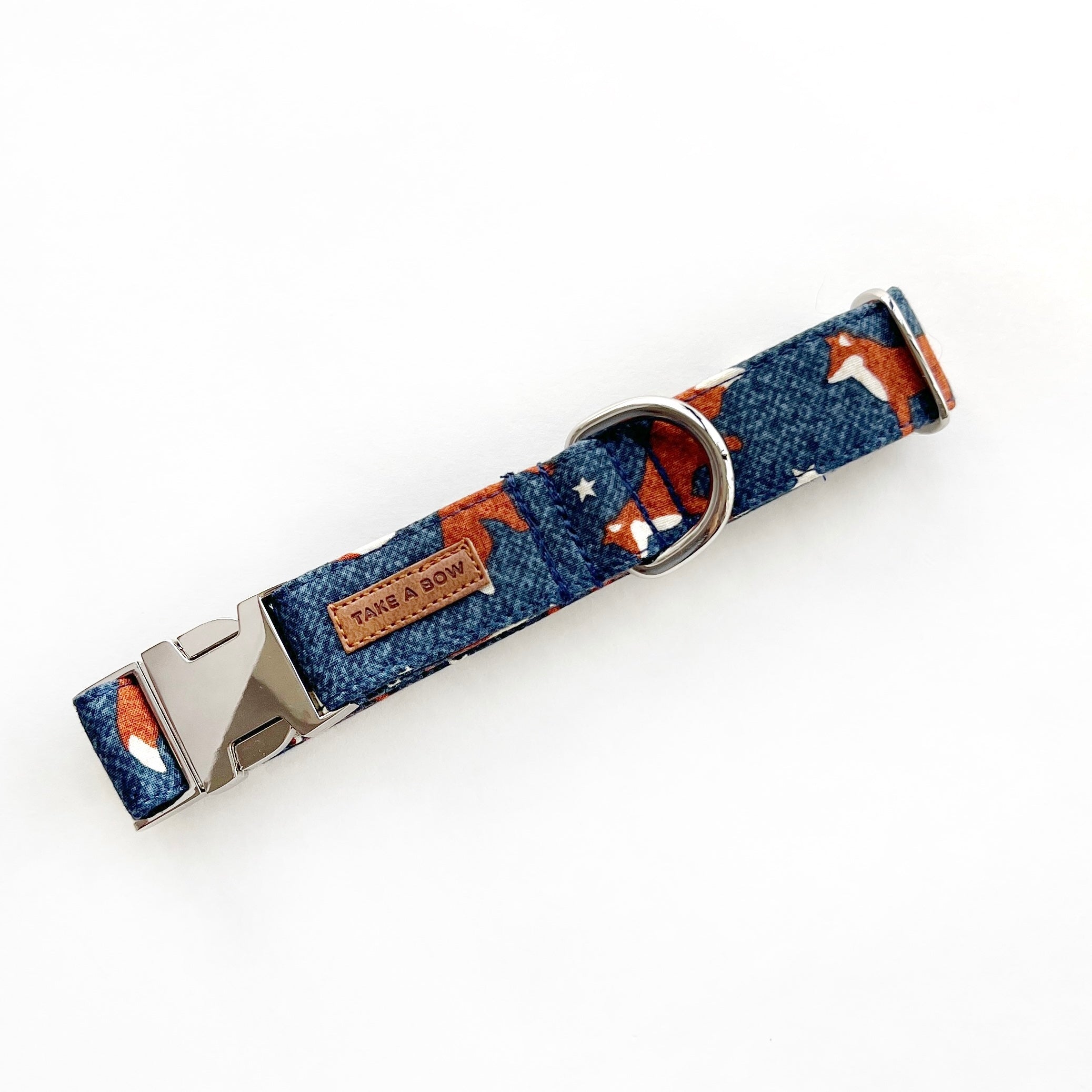 STARS & FOXES - Dog Collar 2.5cm Large // READY TO SHIP