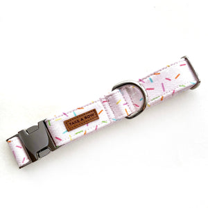 PAWTY SPRINKLES - TAFFY PINK - Dog Collar 2.5cm Large // READY TO SHIP