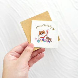 FLOWER SHIBA // GREETING CARD