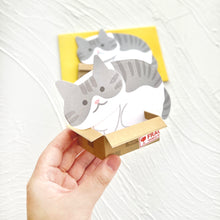 CAT IN BOX // GREETING CARD // 3D POP UP