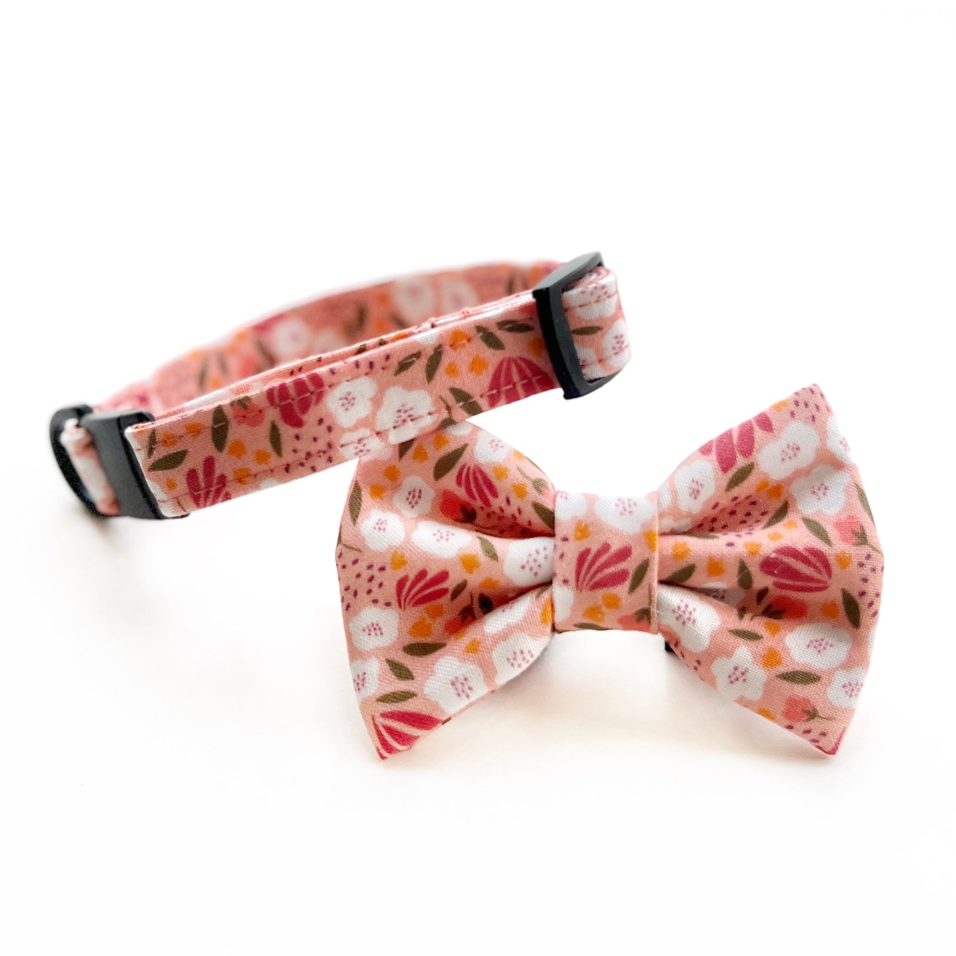 PEACH CAMELLIA - Cat Collar // READY TO SHIP