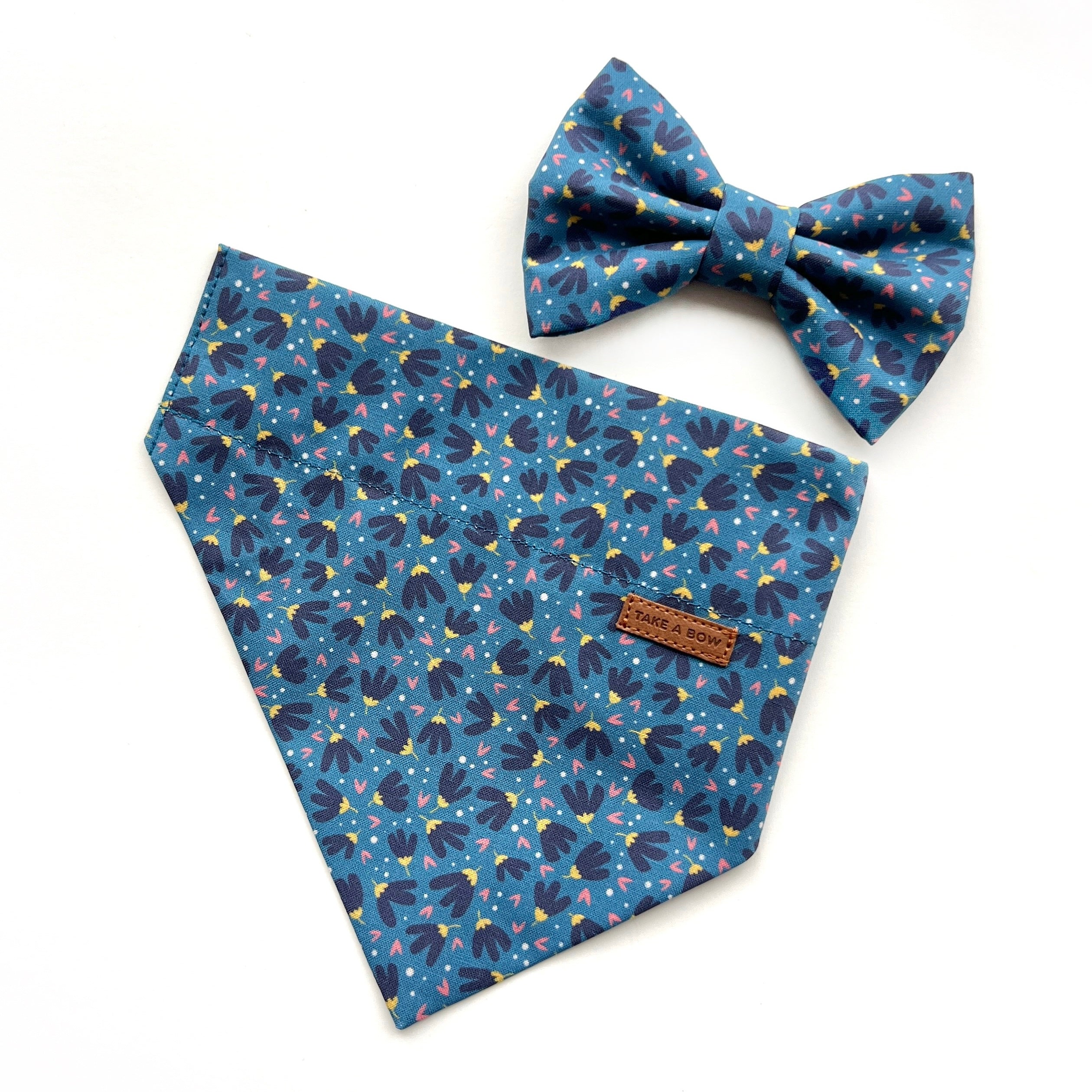 FLOWER POWER BLUE - Bowtie Standard // READY TO SHIP