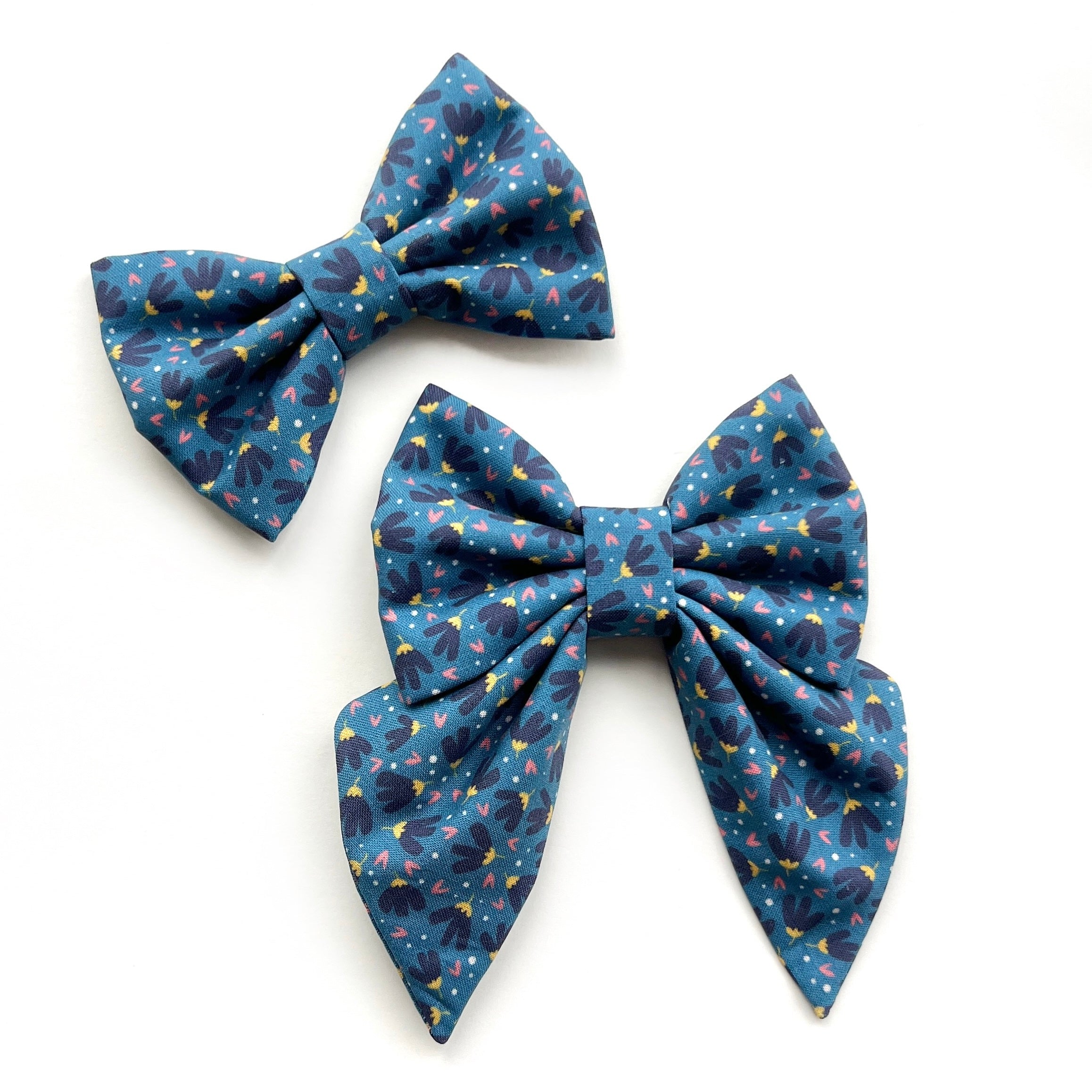 FLOWER POWER BLUE - Sailor Bow Standard // READY TO SHIP