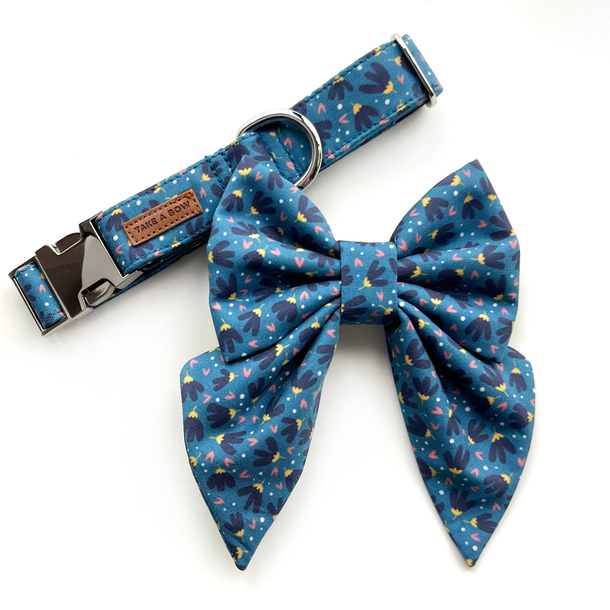 FLOWER POWER BLUE - Sailor Bow Standard // READY TO SHIP