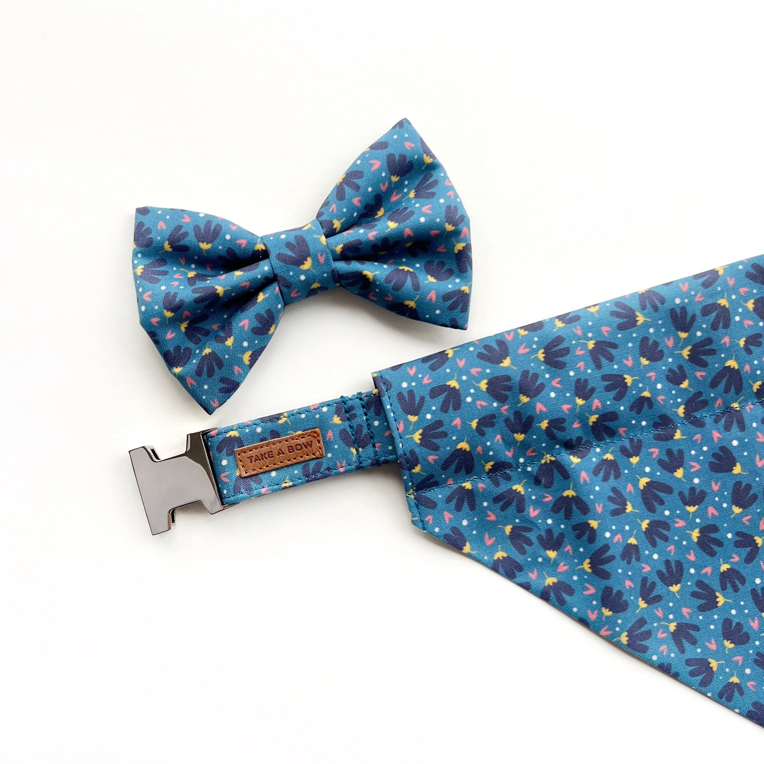 FLOWER POWER BLUE - Bowtie Standard // READY TO SHIP