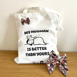 BETTER CAT HOOMAN TOTE BAG // TAKE A BOW X BEEBEESEE