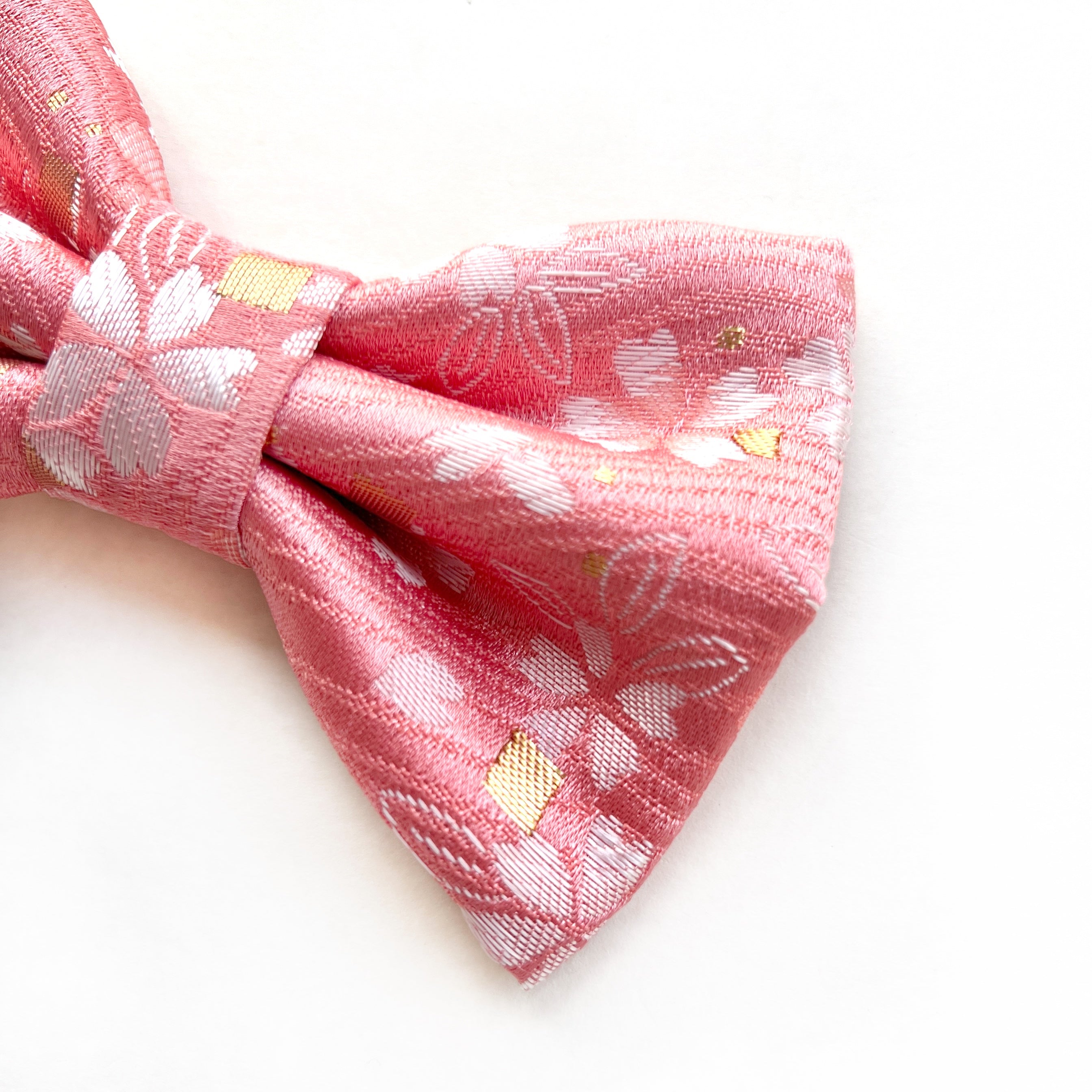 JAPANESE BROCADE // KAKU PINK - Bowtie Standard & Large // READY TO SHIP