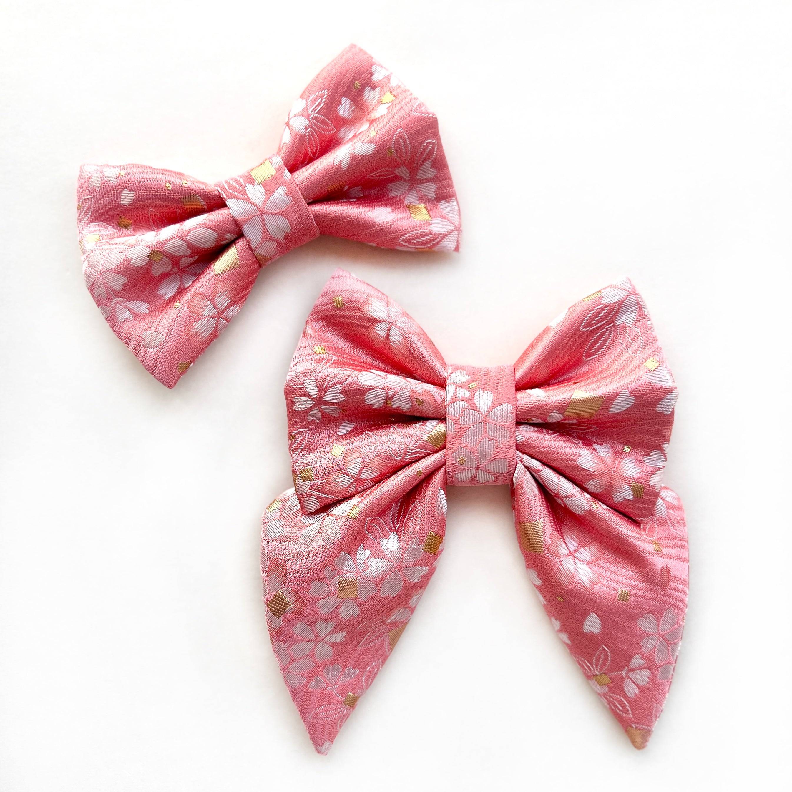 JAPANESE BROCADE // KAKU PINK - Bowtie Standard & Large // READY TO SHIP