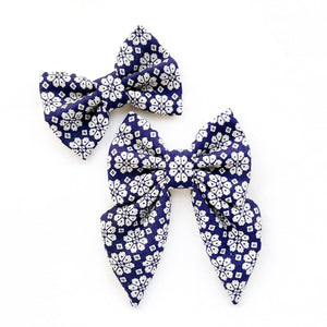KNITTED SNOW BLUE - SAILOR BOW