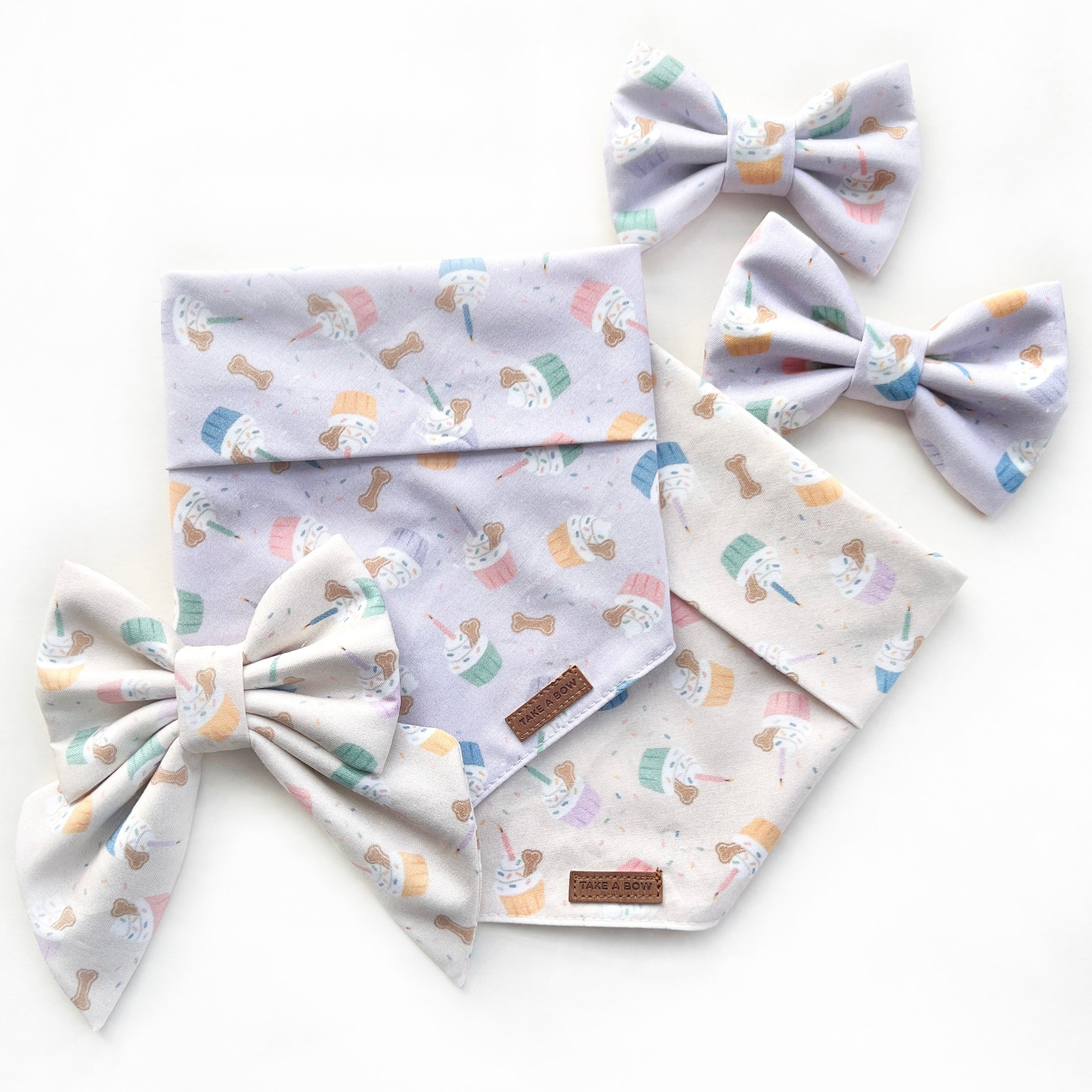 PUPCAKE CREAM - Bowtie Large // READY TO SHIP