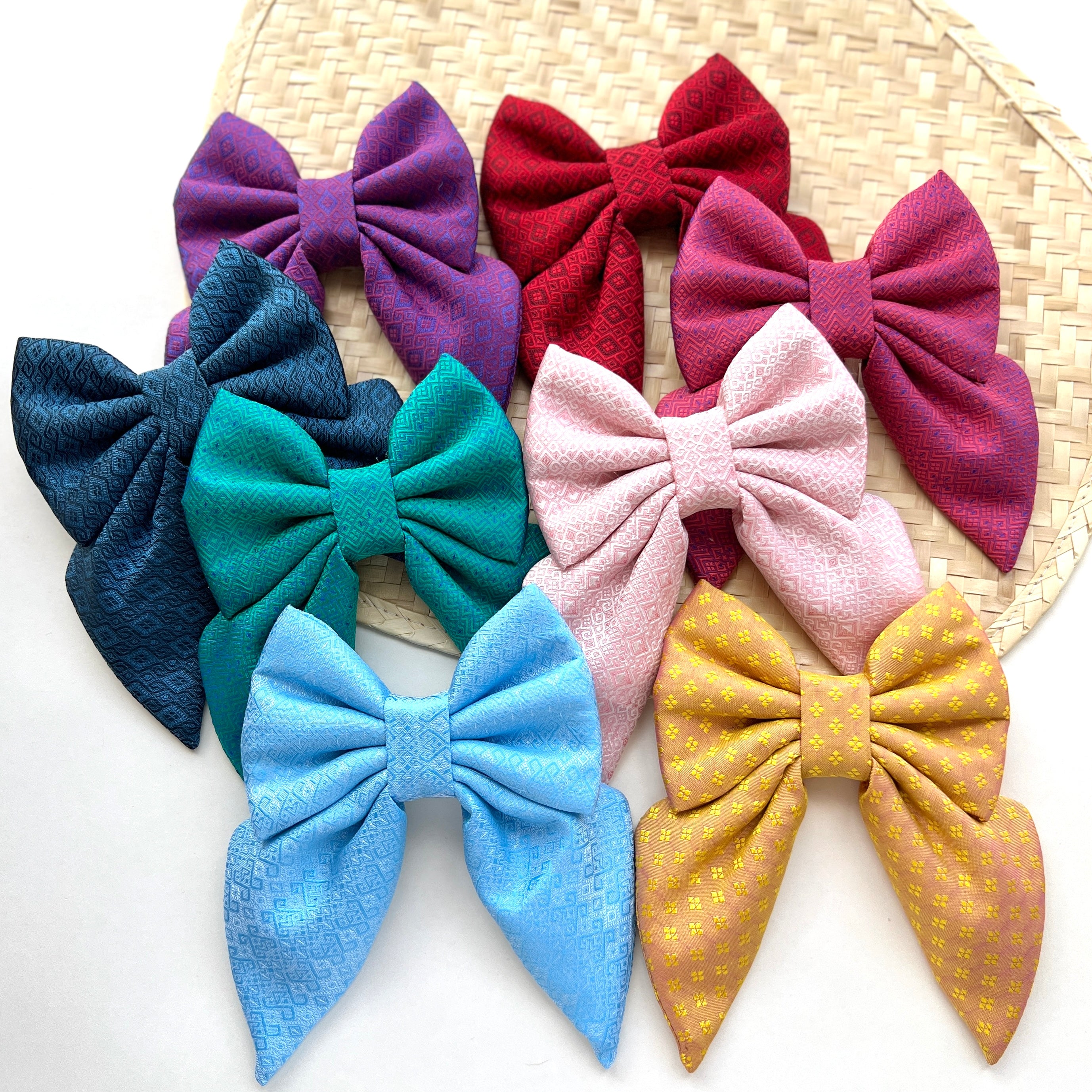 THAI BROCADE // ROSE QUARTZ - SAILOR BOW
