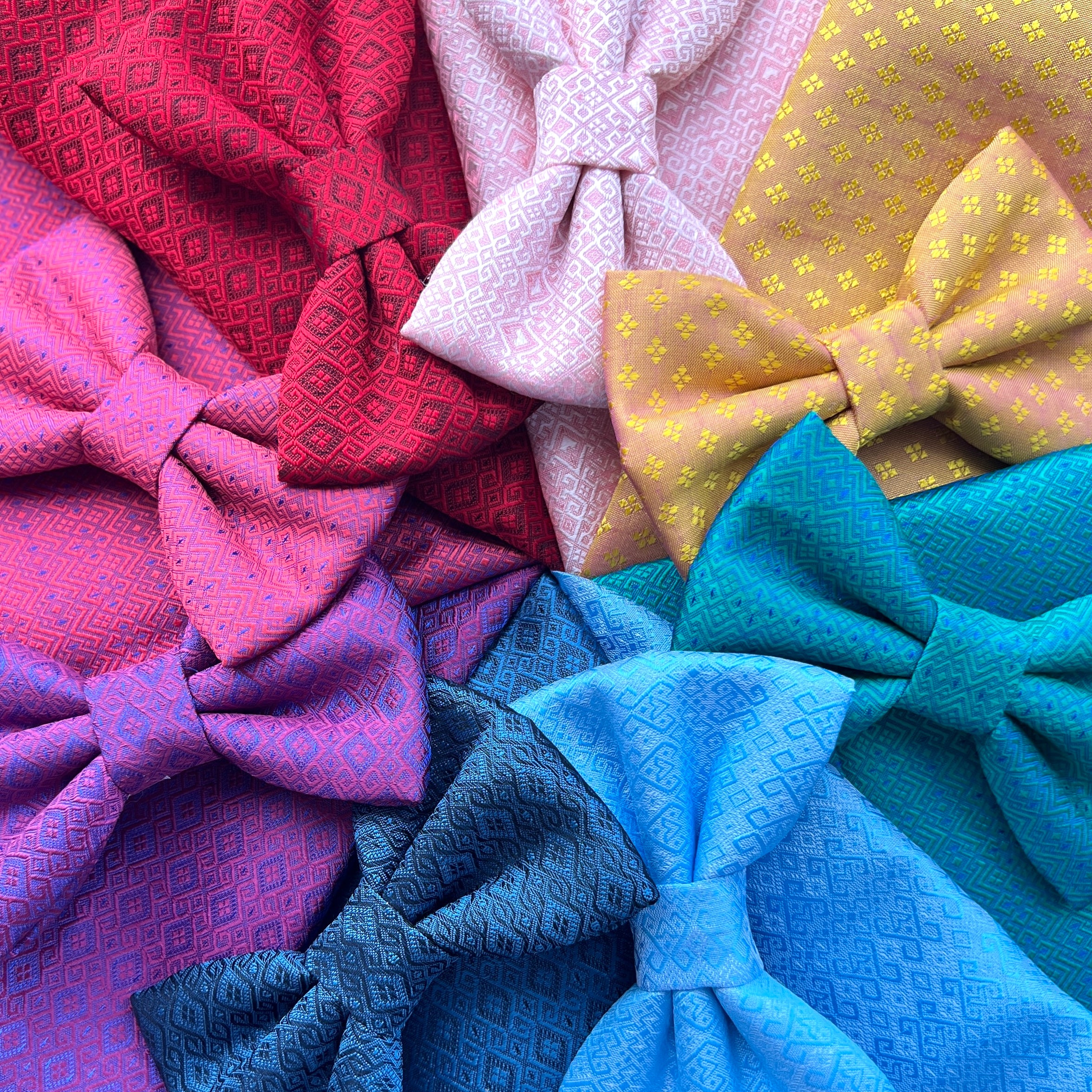 THAI BROCADE // ROSE QUARTZ - SAILOR BOW