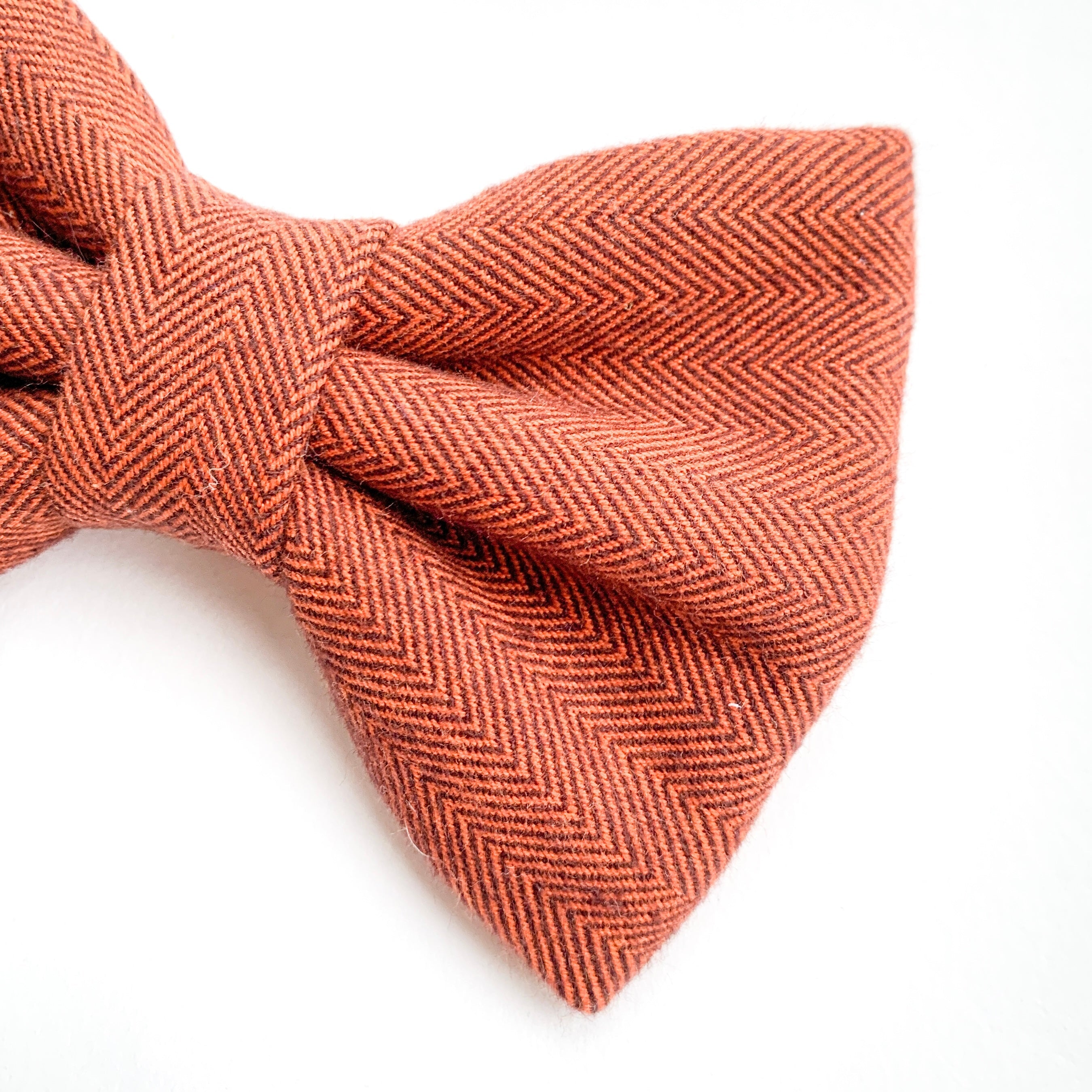 HERRINGBONE FLANNEL // HARRIETTE - Bowtie Large // READY TO SHIP