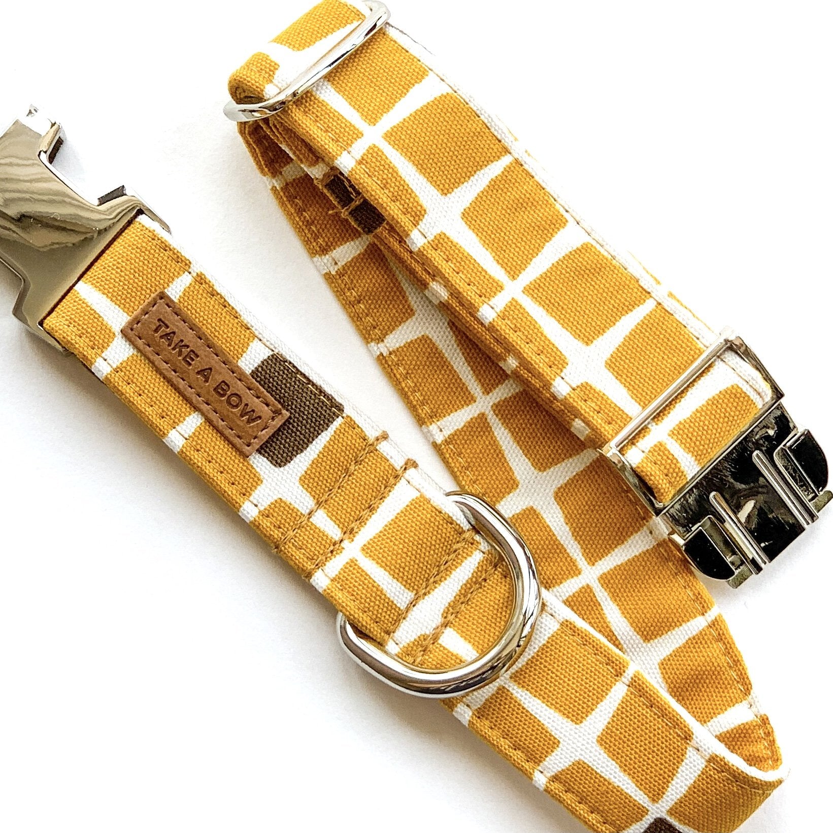 TILES TURMERIC - Dog Collar 2.0cm Standard // READY TO SHIP