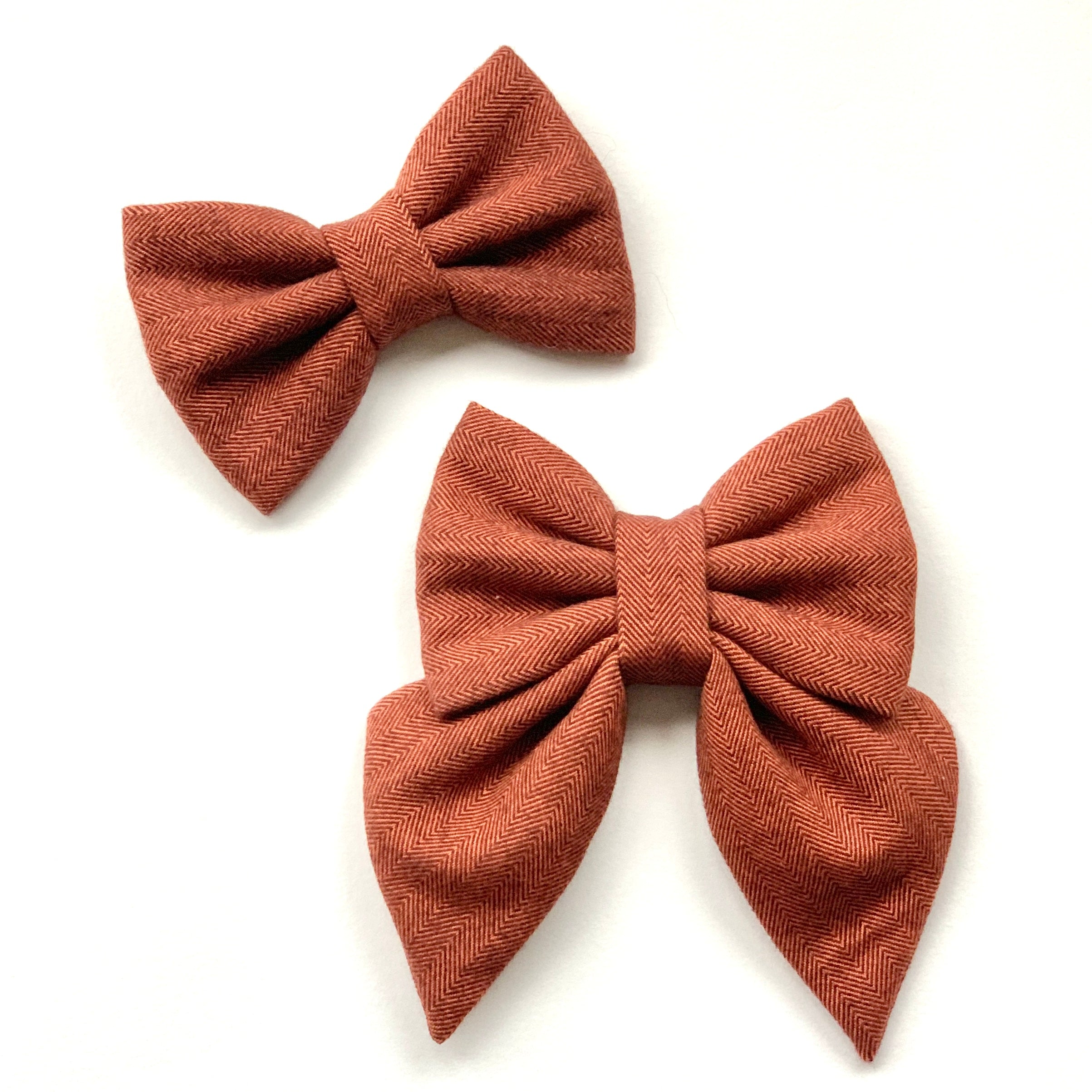 HERRINGBONE FLANNEL // HARRIETTE - Bowtie Large // READY TO SHIP