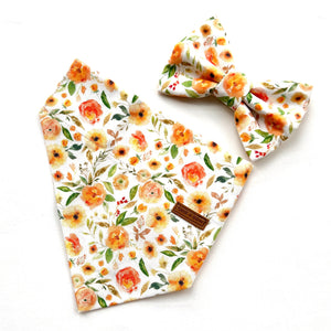 APRICOT POPPY - Bowtie Large // READY TO SHIP