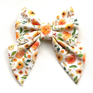 APRICOT POPPY - Bowtie Petite & Large // READY TO SHIP