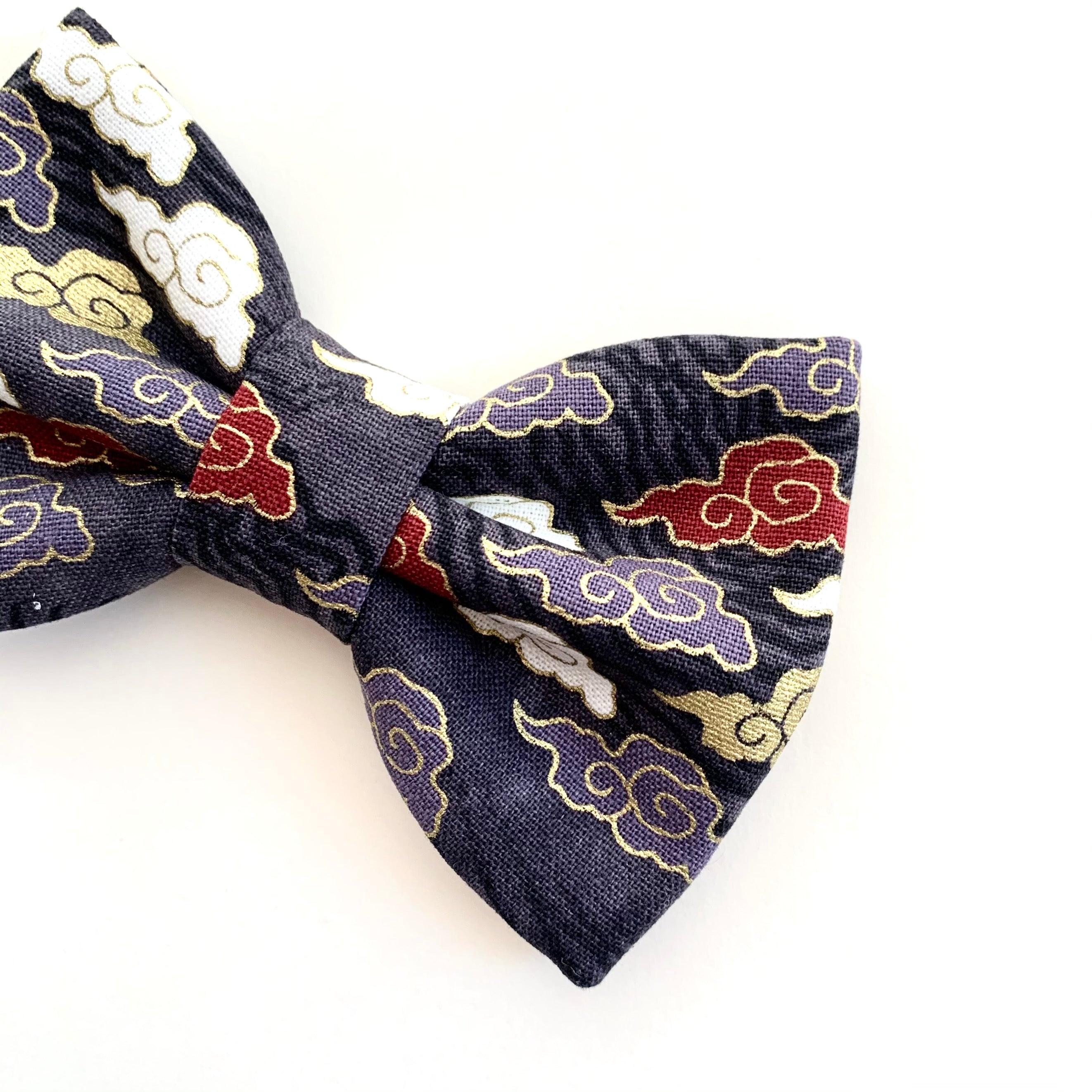 UNKI CLOUDS BLACK - Bowtie Large // READY TO SHIP